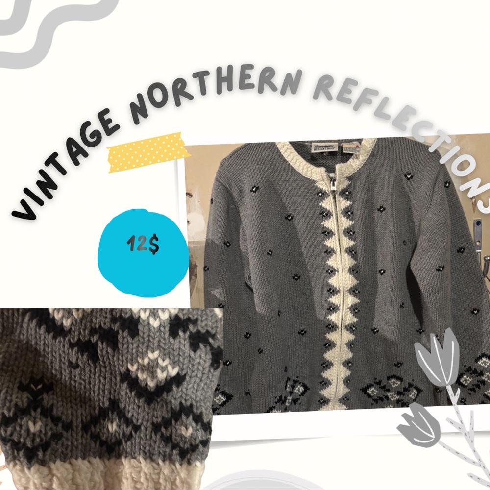 Northern Reflections Super warm vintage cardigan! 🖤